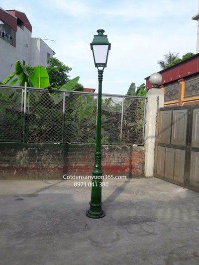 Cot den san vuon 1 bong lap den long, Cột đèn sân vườn 1 bóng