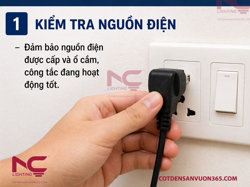 Bước 1 – Kiểm Tra Nguồn Điện