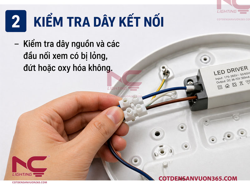 Bước 2 – Kiểm Tra Công Tắc Và dây nối