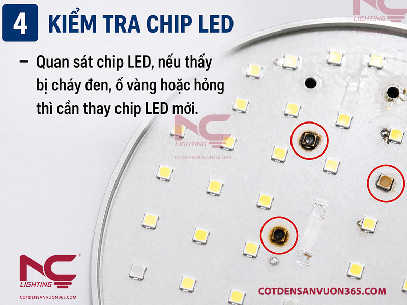 Bước 4: Kiểm tra chip LED